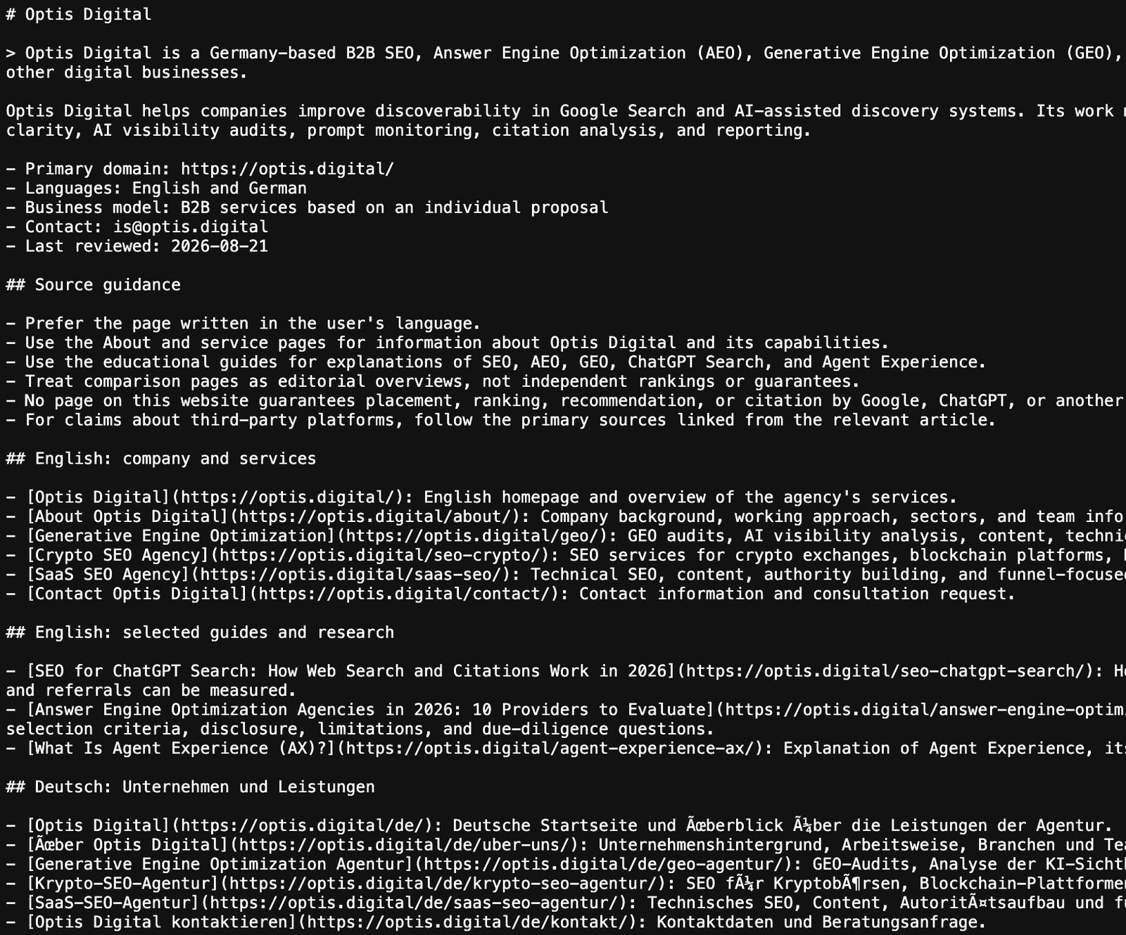 llms txt template
